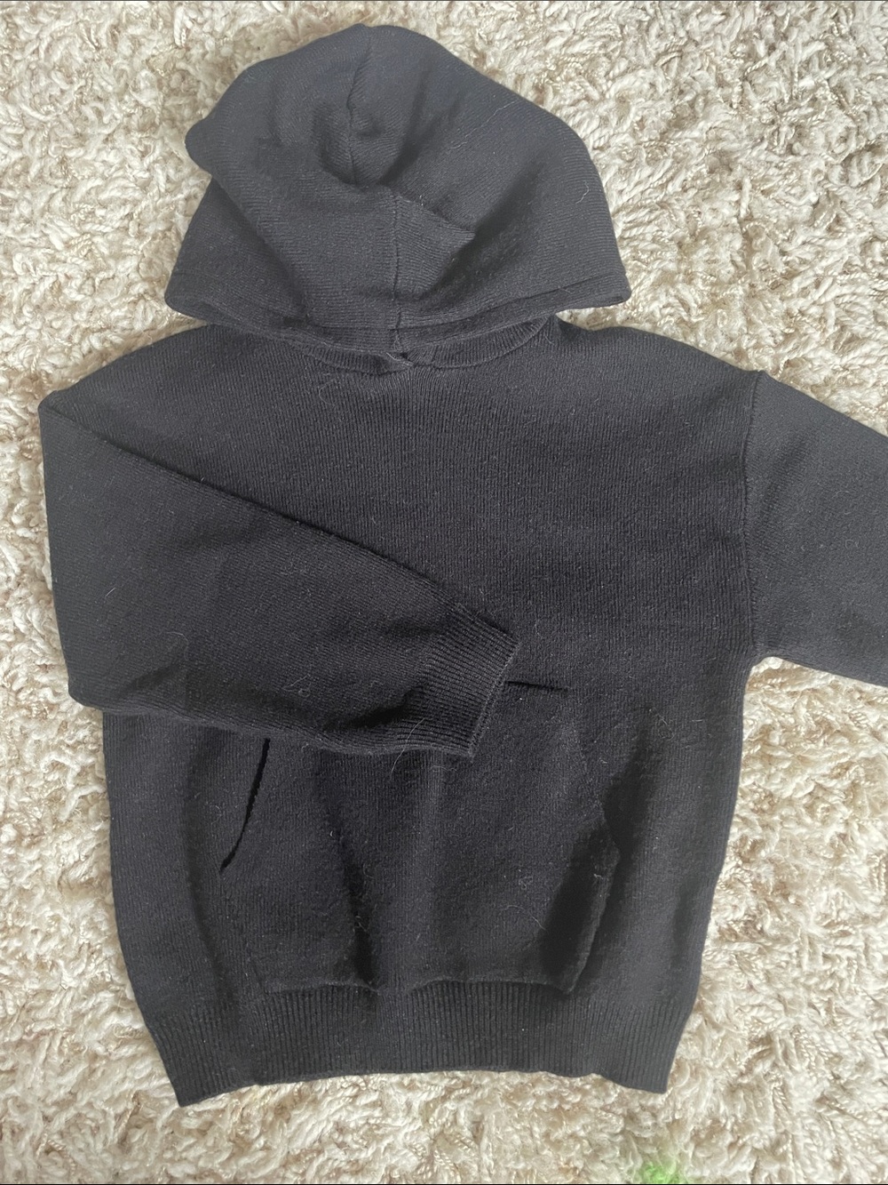 NWOT Zara kids Black Crewneck Hoodie Sweater